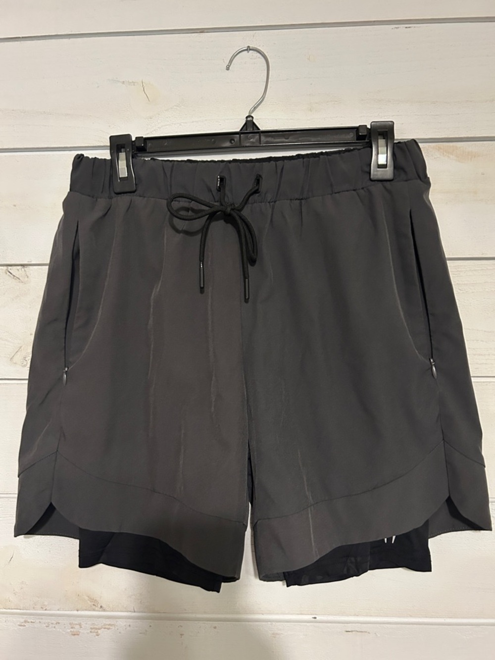 Men's Athletic Drawstring Shorts — Charcoal Gray